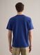 Blue relaxed fit crew neck pure cotton t-shirt_2