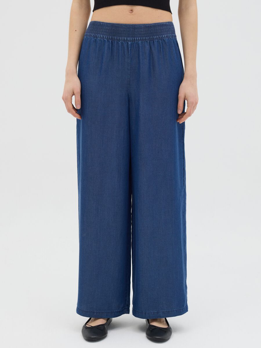 Wide-leg jeans in Lyocell_1
