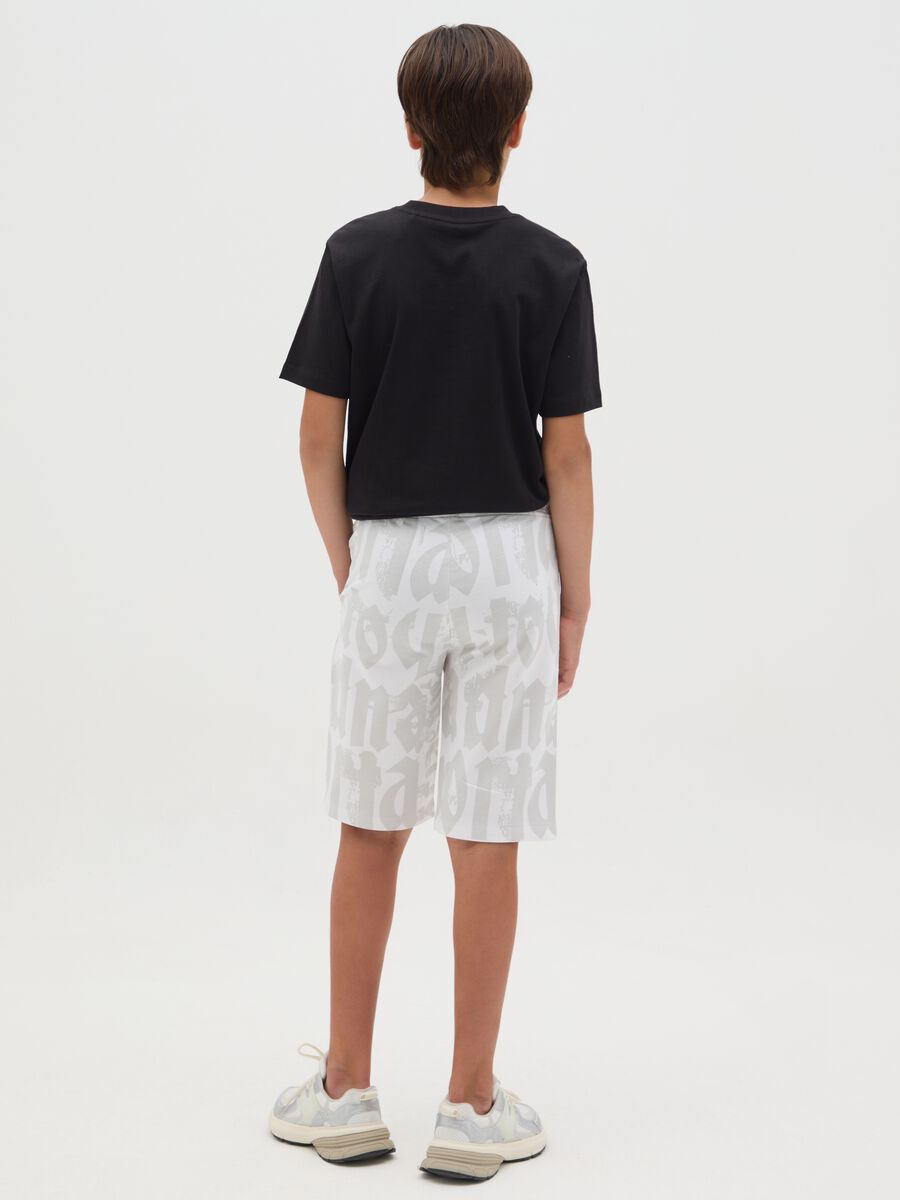 White French terry shorts with print_2