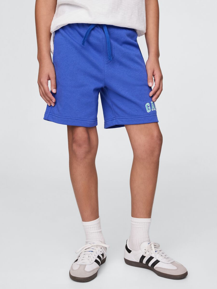 Blue Cotton Blend Shorts for GAP Kids_1