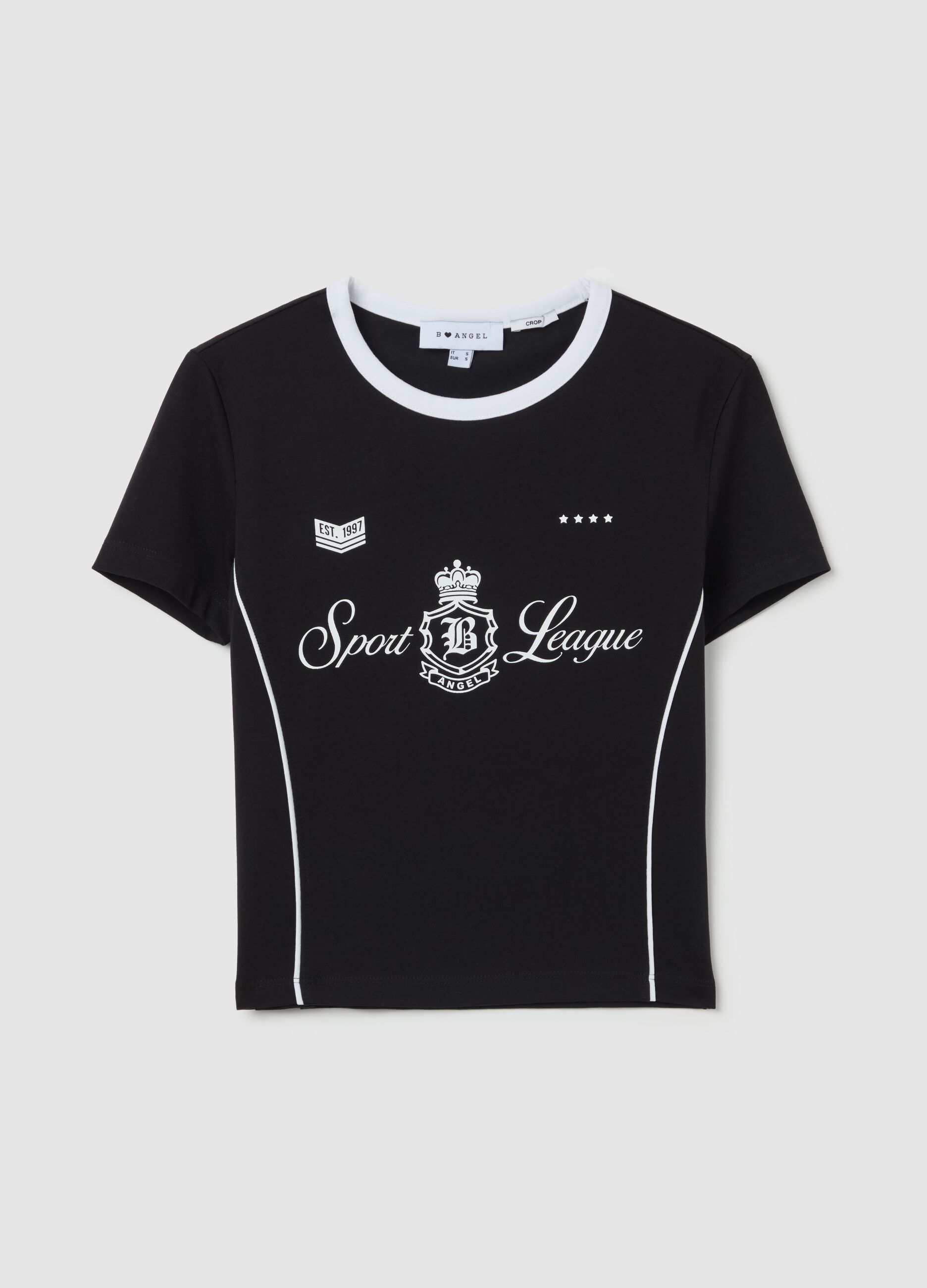 Cropped T-shirt with print