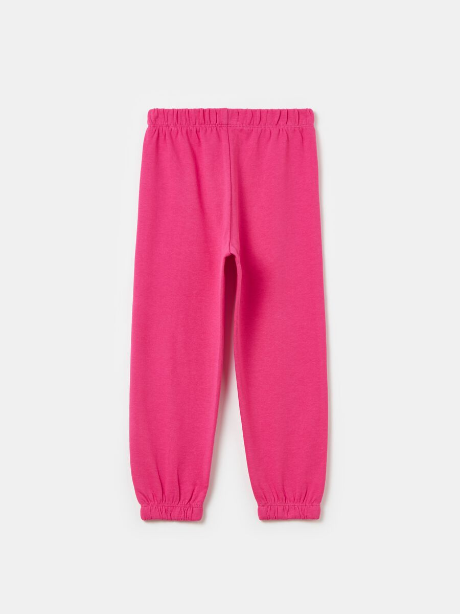 Plush joggers with elasticated trims_1