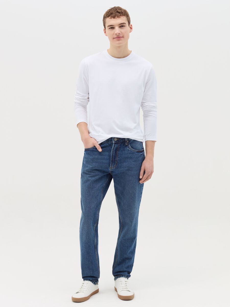 Long-sleeved T-shirt in stretch cotton_1