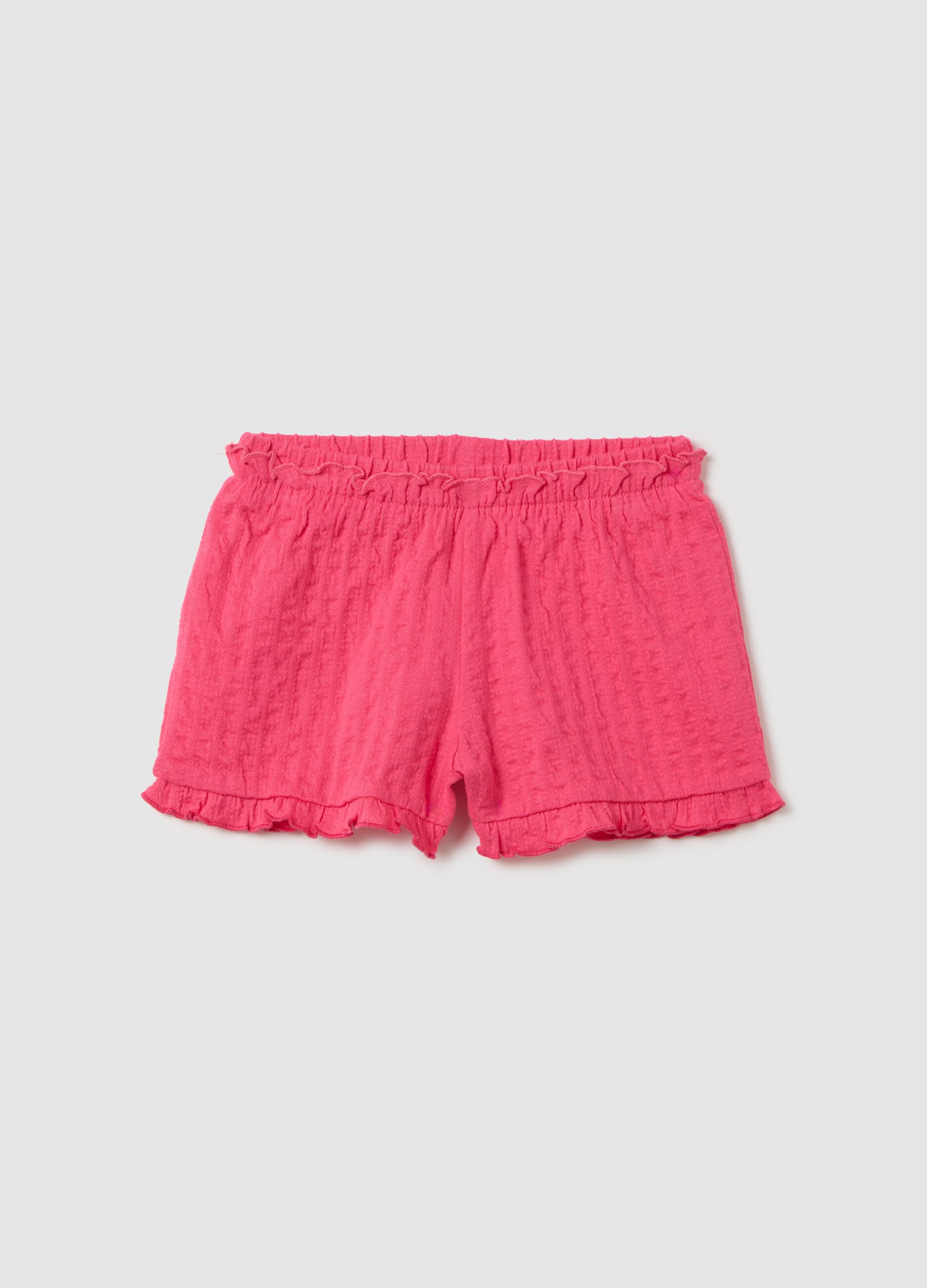 Pink Fagottino Short in Stretch Cotton