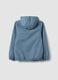 Blue oversized rain jacket with hood and zip for boys_5