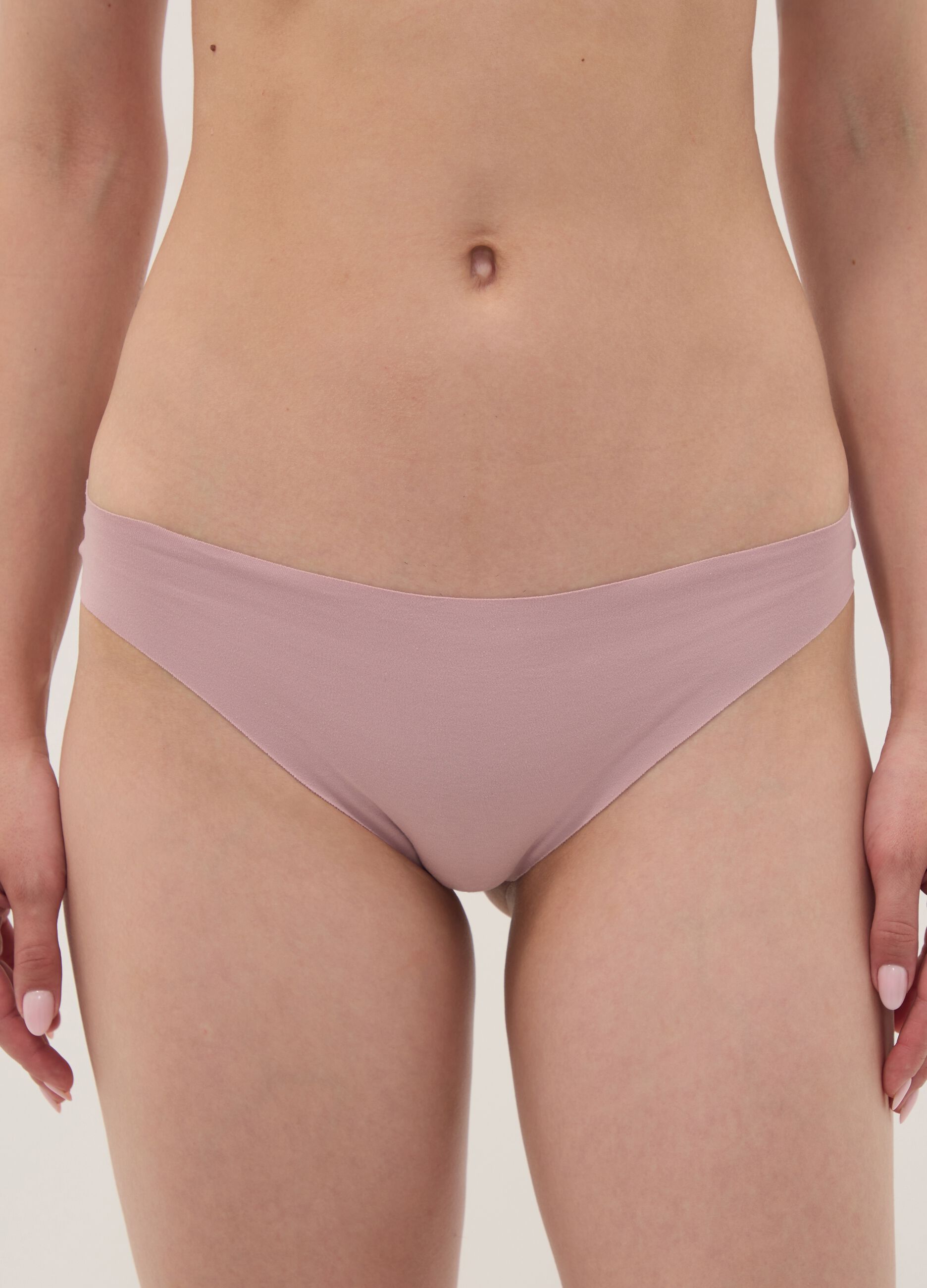 Slip rosa in cotone organico elasticizzato