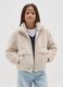 Girls' padded beige jacket with hood_0