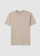 Beige pure cotton regular fit t-shirt_4