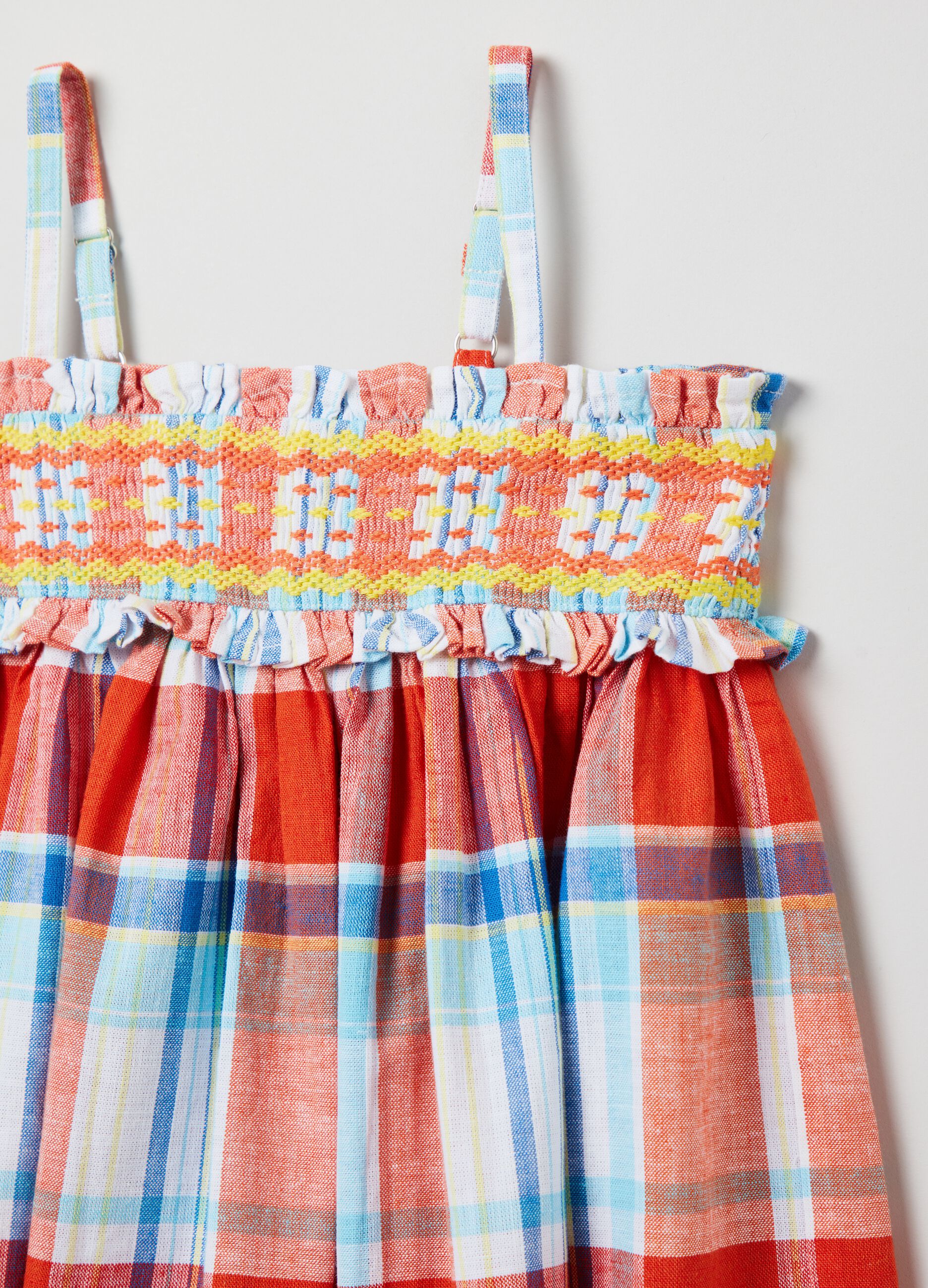 Vestito in lino e cotone a quadri_2