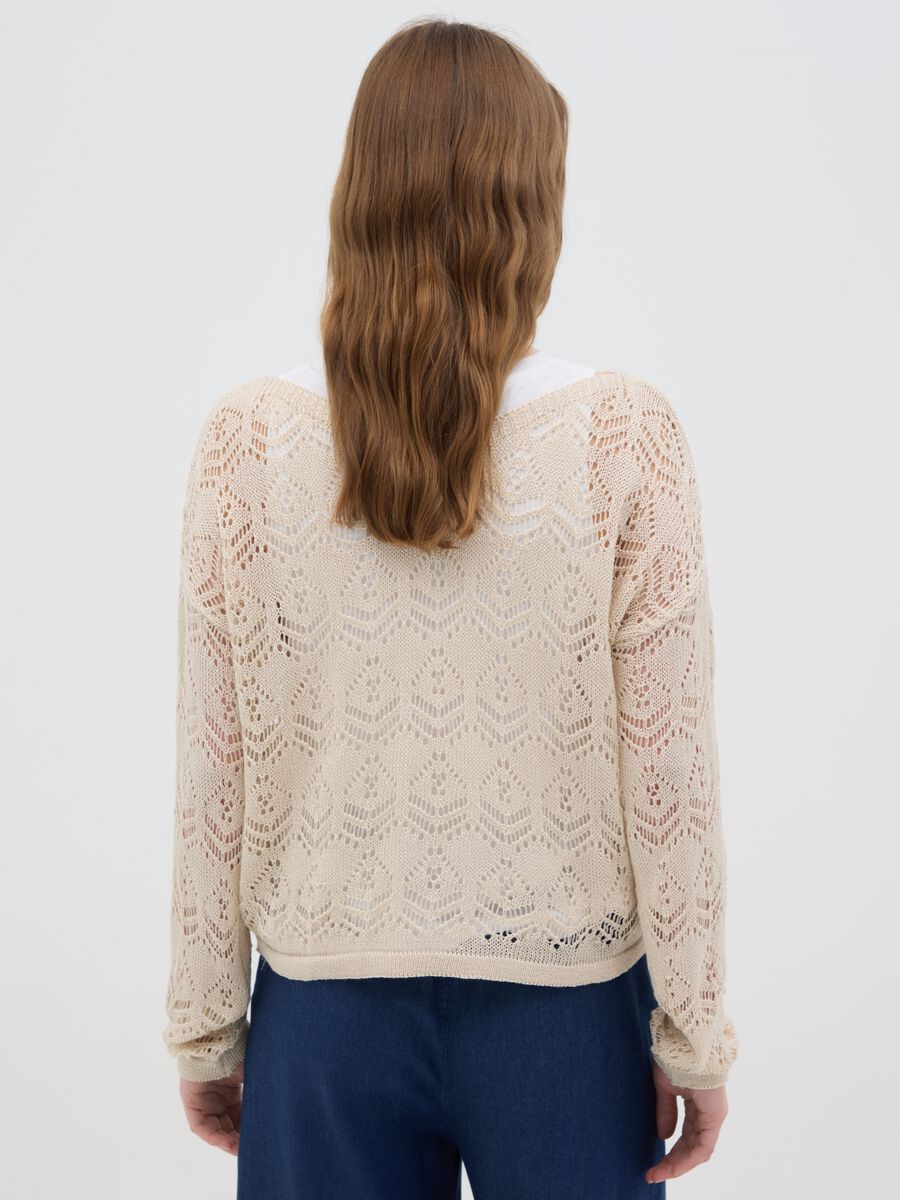 Women's beige regular fit jumper_2