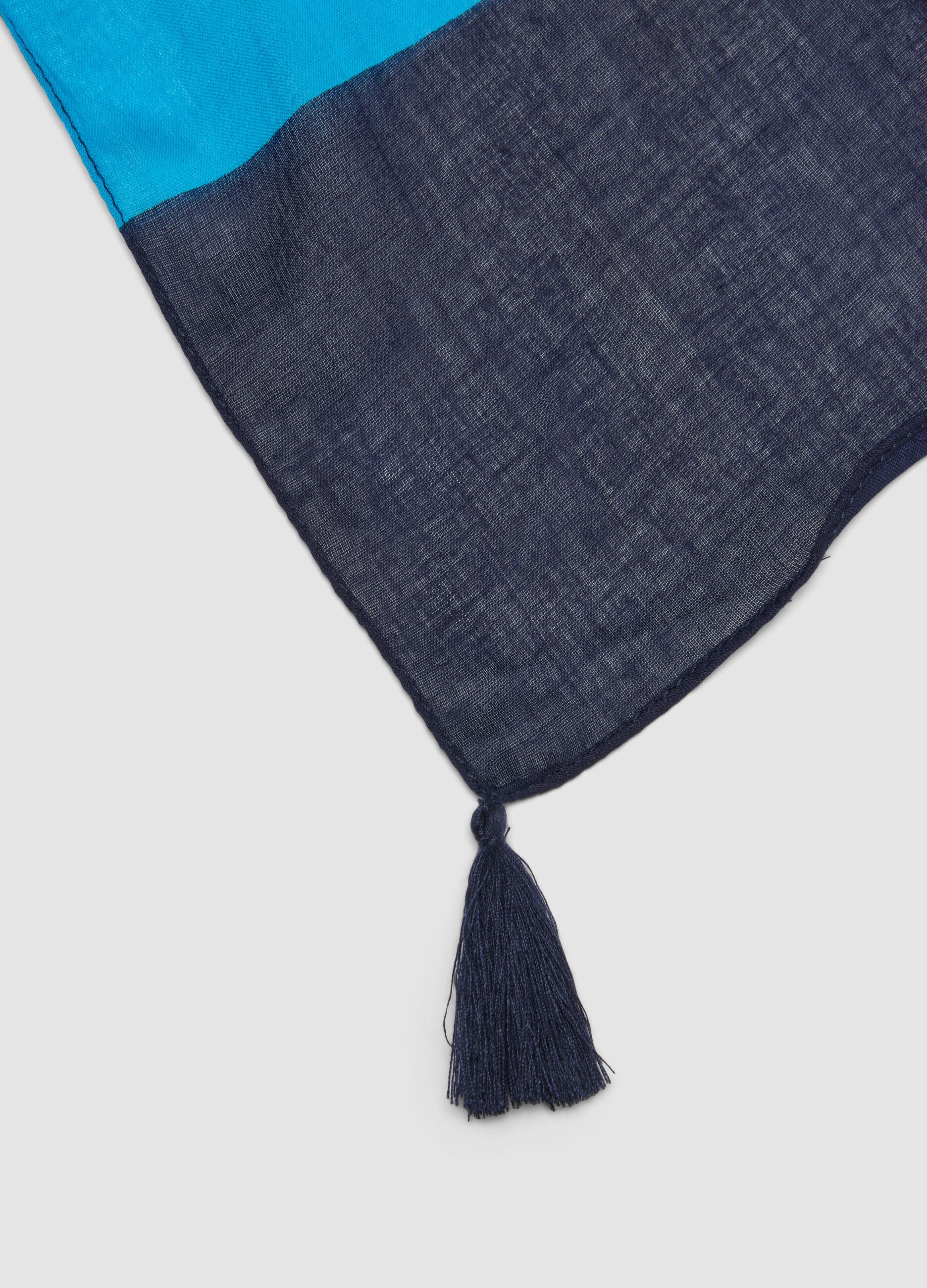 Multicoloured pure cotton scarf