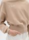 Girls' beige cropped sweatshirt in pure cotton regular fit_2