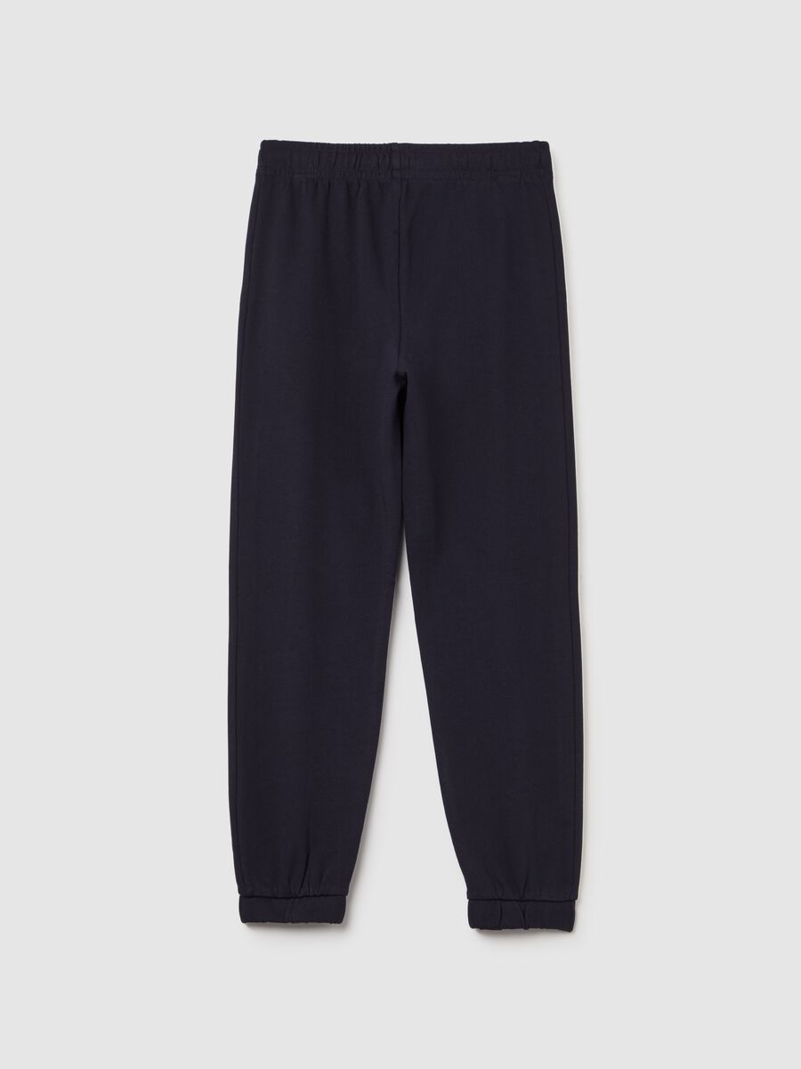 Joggers with contrasting bands and "Champs Crew” print_4