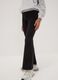 Black flared-fit stretch cotton leggings for girls_2