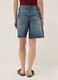 Pure Cotton Blue Denim Shorts with Straight Fit_2