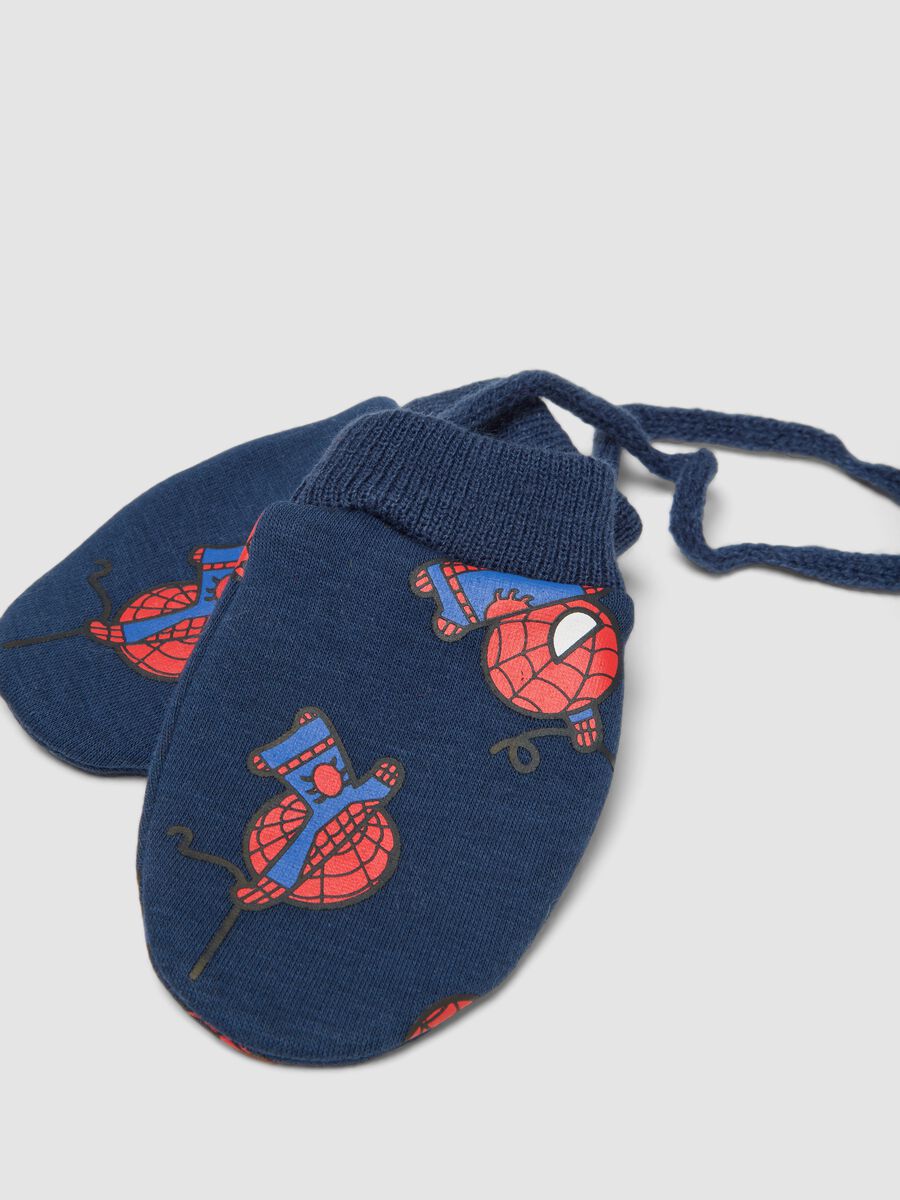 Guanti blu in tessuto elasticizzato con stampa MARVEL Spider-Man_2