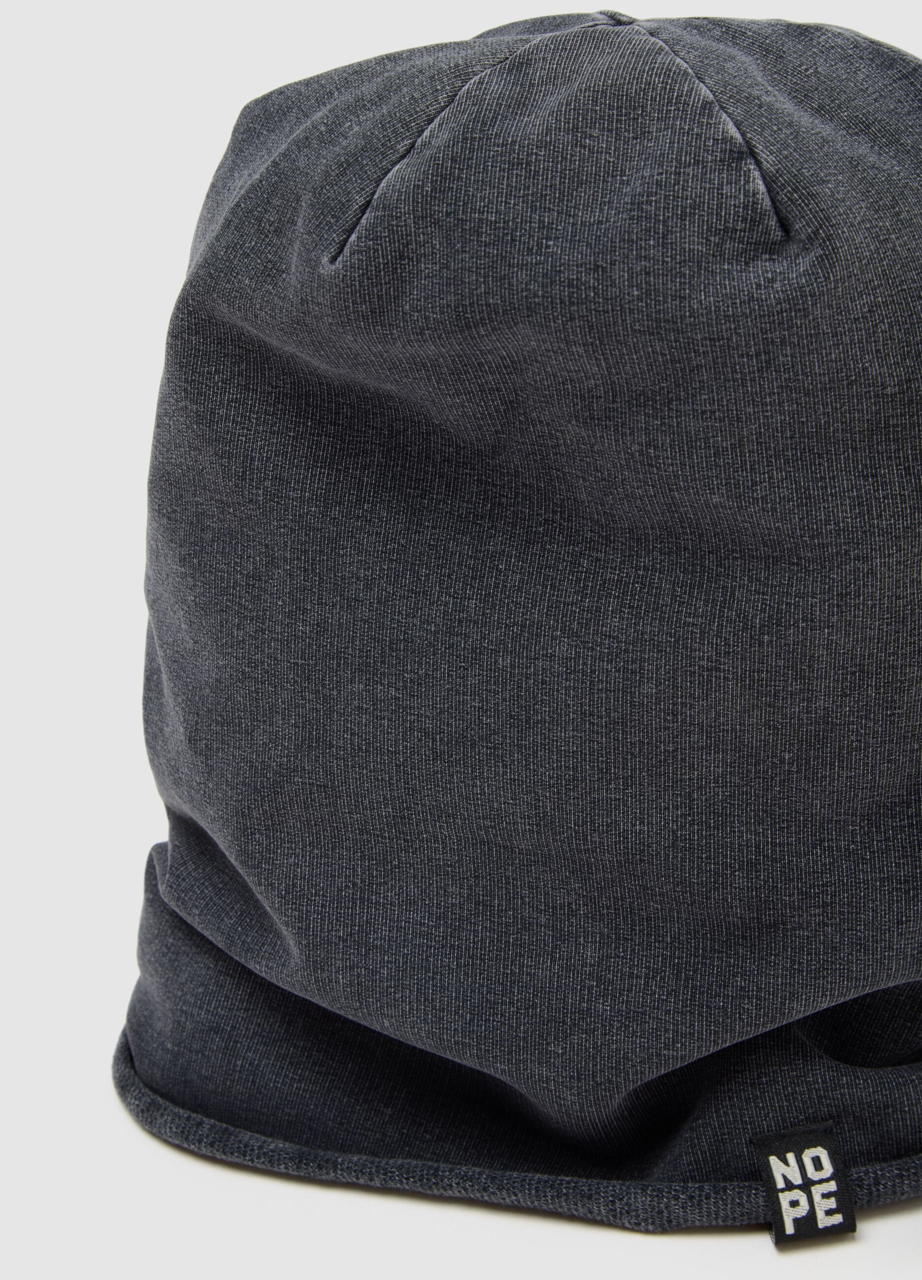 Grey stretch cotton boy's hat