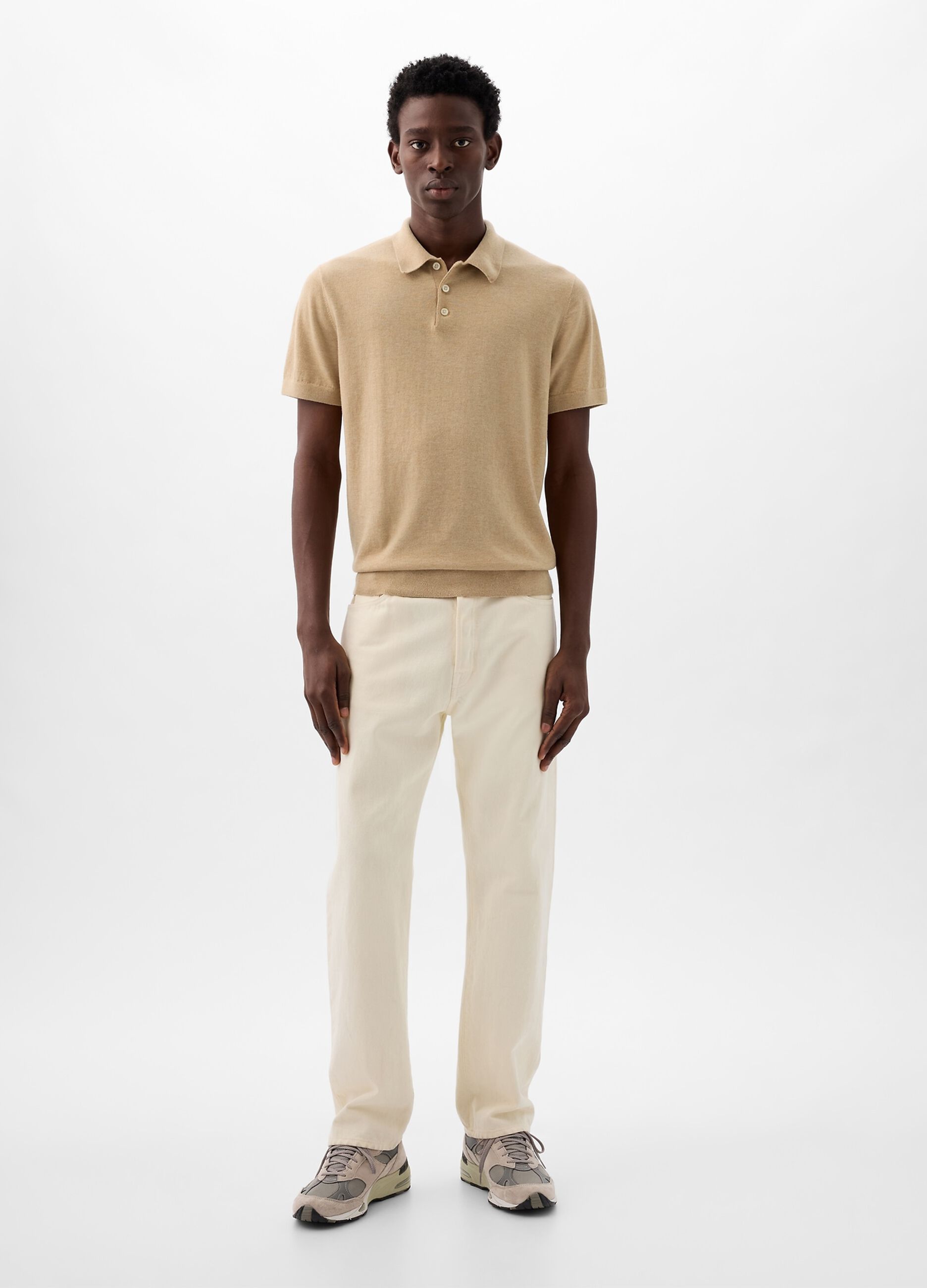 Polo shirt in cotton blend