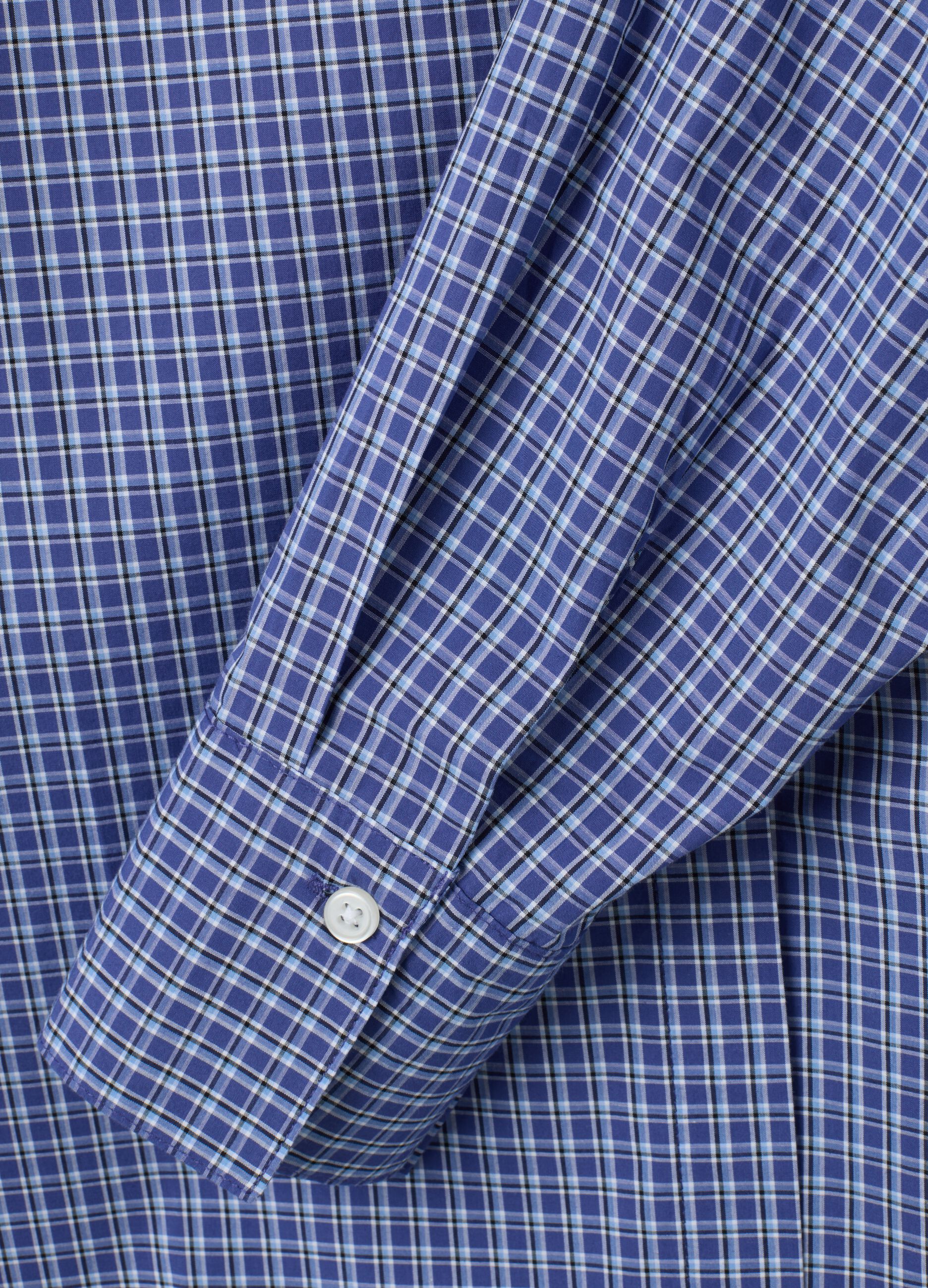 Blue Check Cotton Shirt