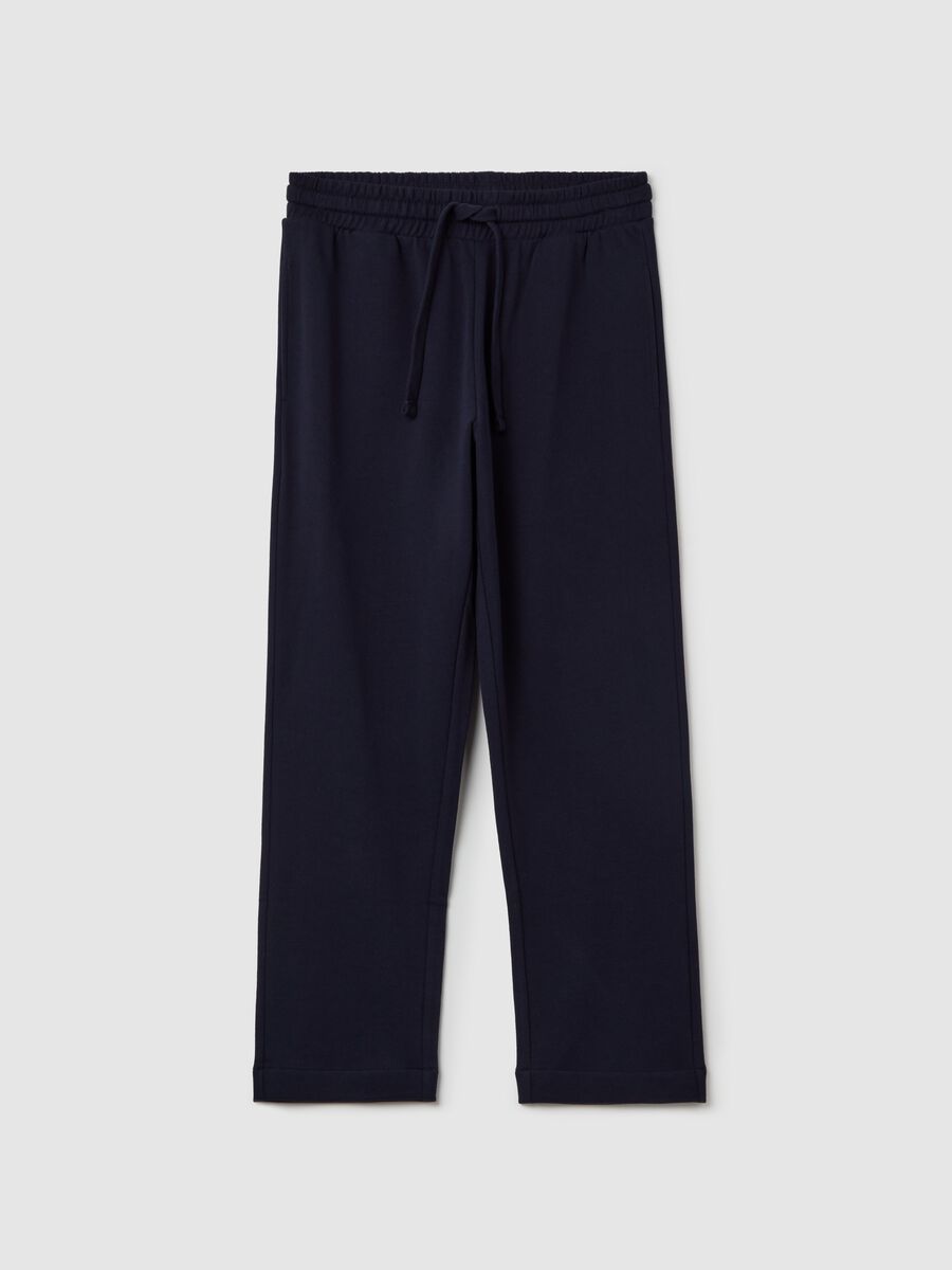 French terry joggers with drawstring_4