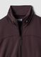 Short brown stretch viscose sweatshirt with high neck_7