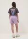Girls&rsquo; purple sporty shorts with side stripes_1
