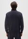 Blue Cotton Blend Zip-Up Sweatshirt_2