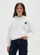 Girls' oversized pure cotton white hoodie_0