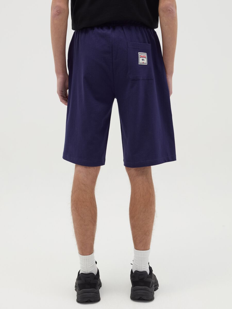 Fleece Bermuda shorts with logo embroidery_2
