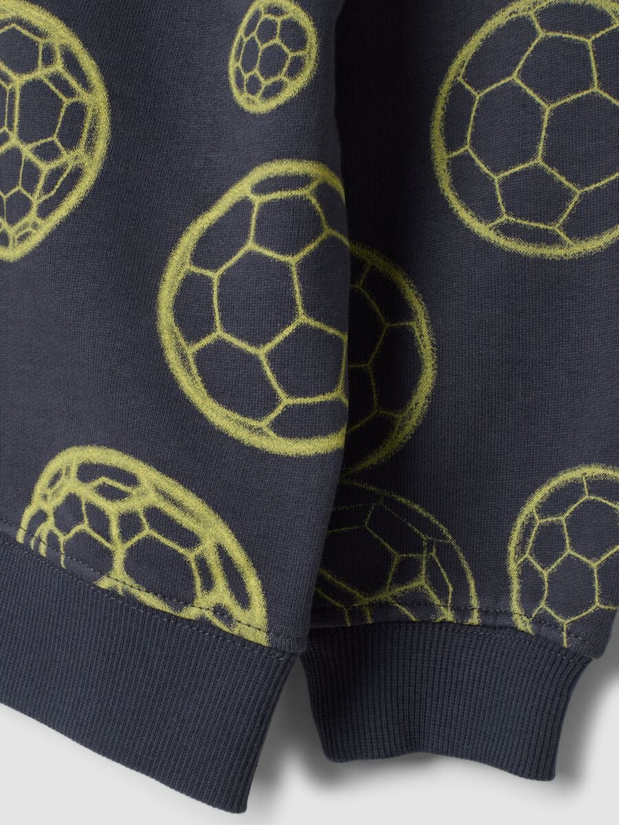 Blue crew-neck sweatshirt in pure organic cotton_3