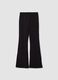 Treggings neri flare in cotone organico e viscosa elasticizzata_2