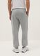 Regular Fit Grey Cotton Blend Jogger Trousers_2