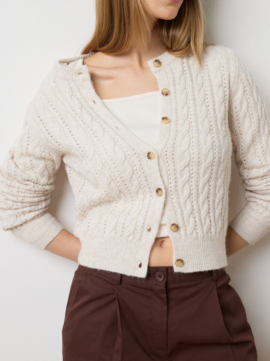 Cardigan beige regular fit_3
