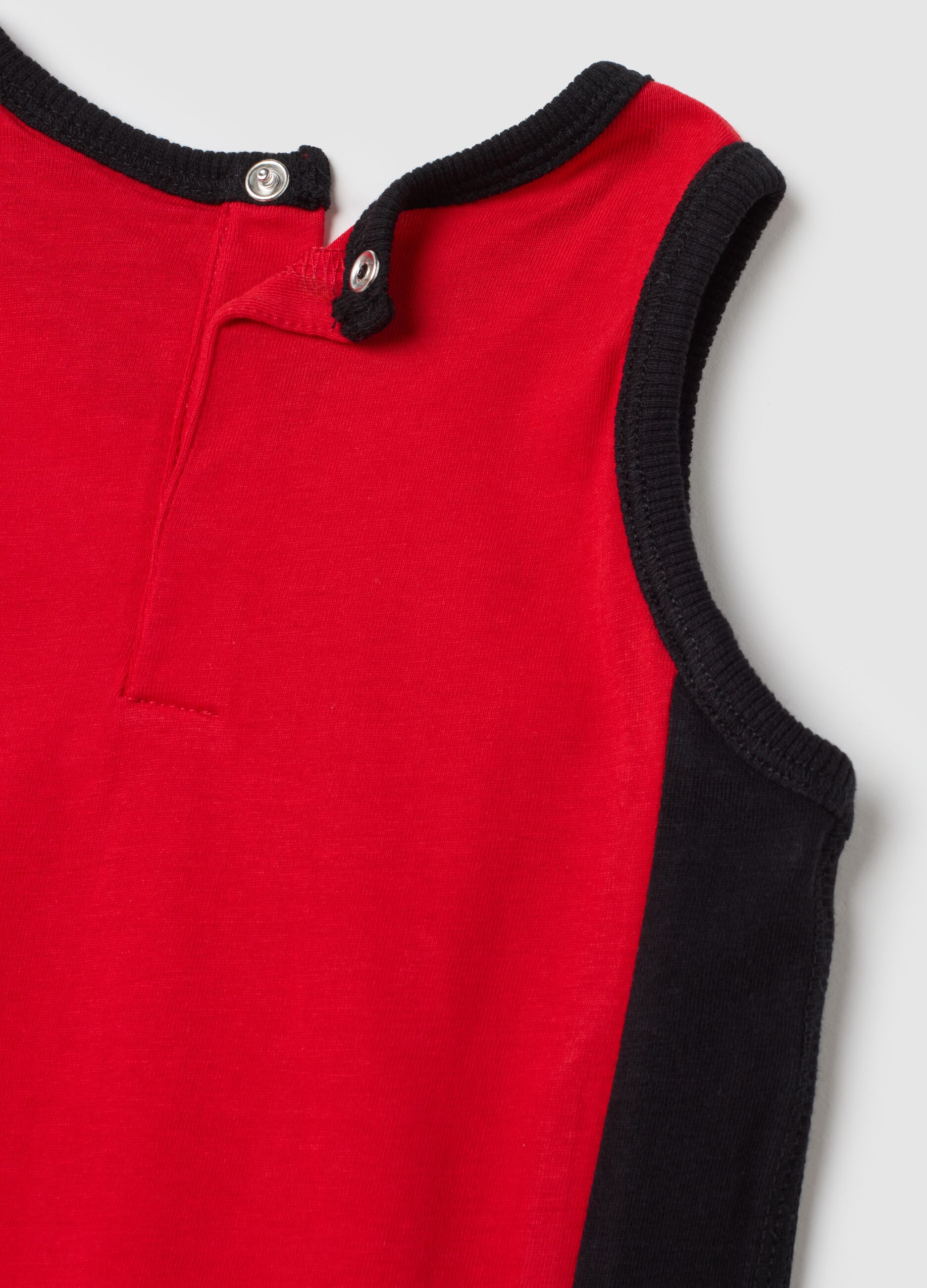 Multicolour regular fit pure cotton kids' set with Chicago Bulls print