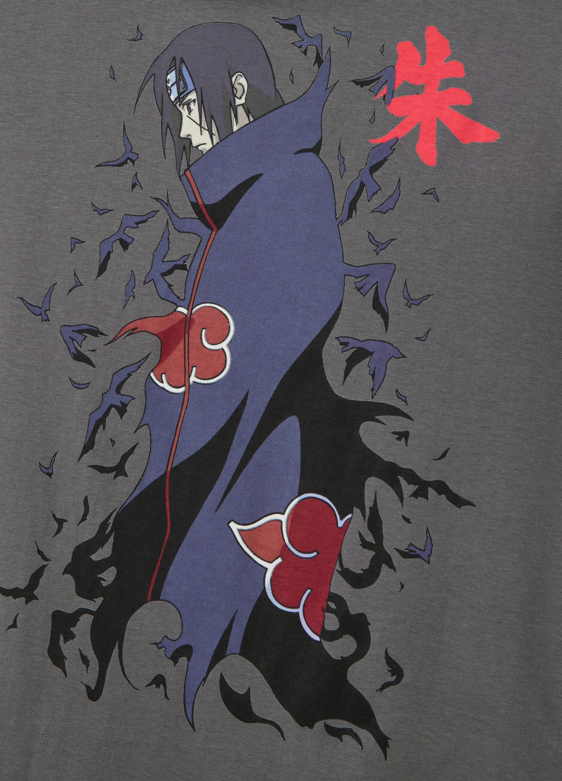 Grey T-shirt with Naruto print