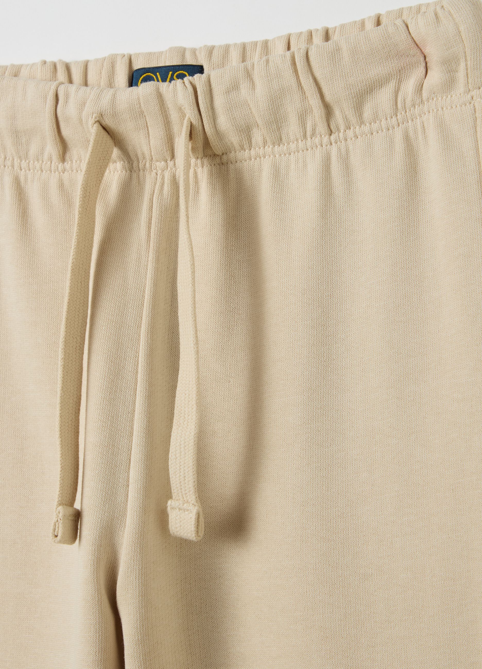 Fleece joggers with drawstring