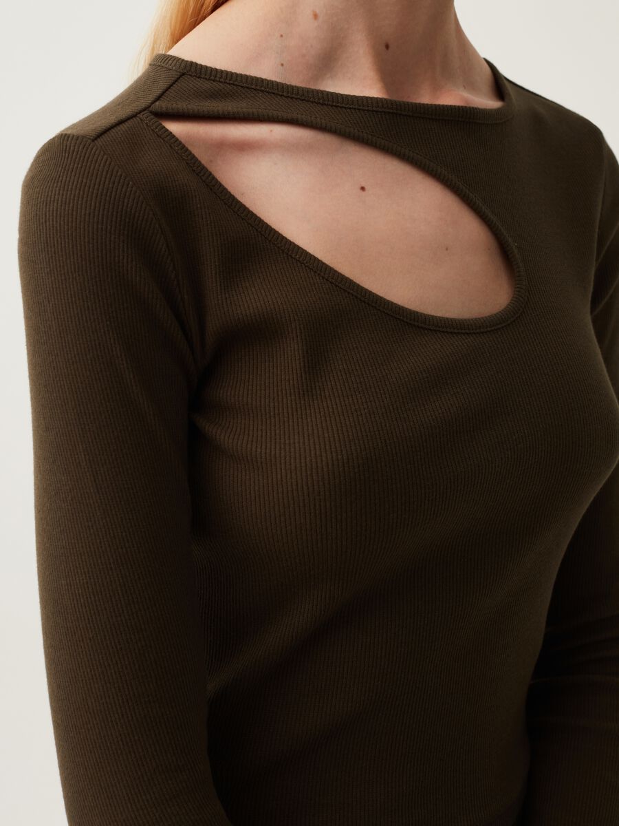 T-shirt a maniche lunghe con dettaglio cut out_3