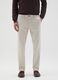 Slim fit beige cotton trousers_1