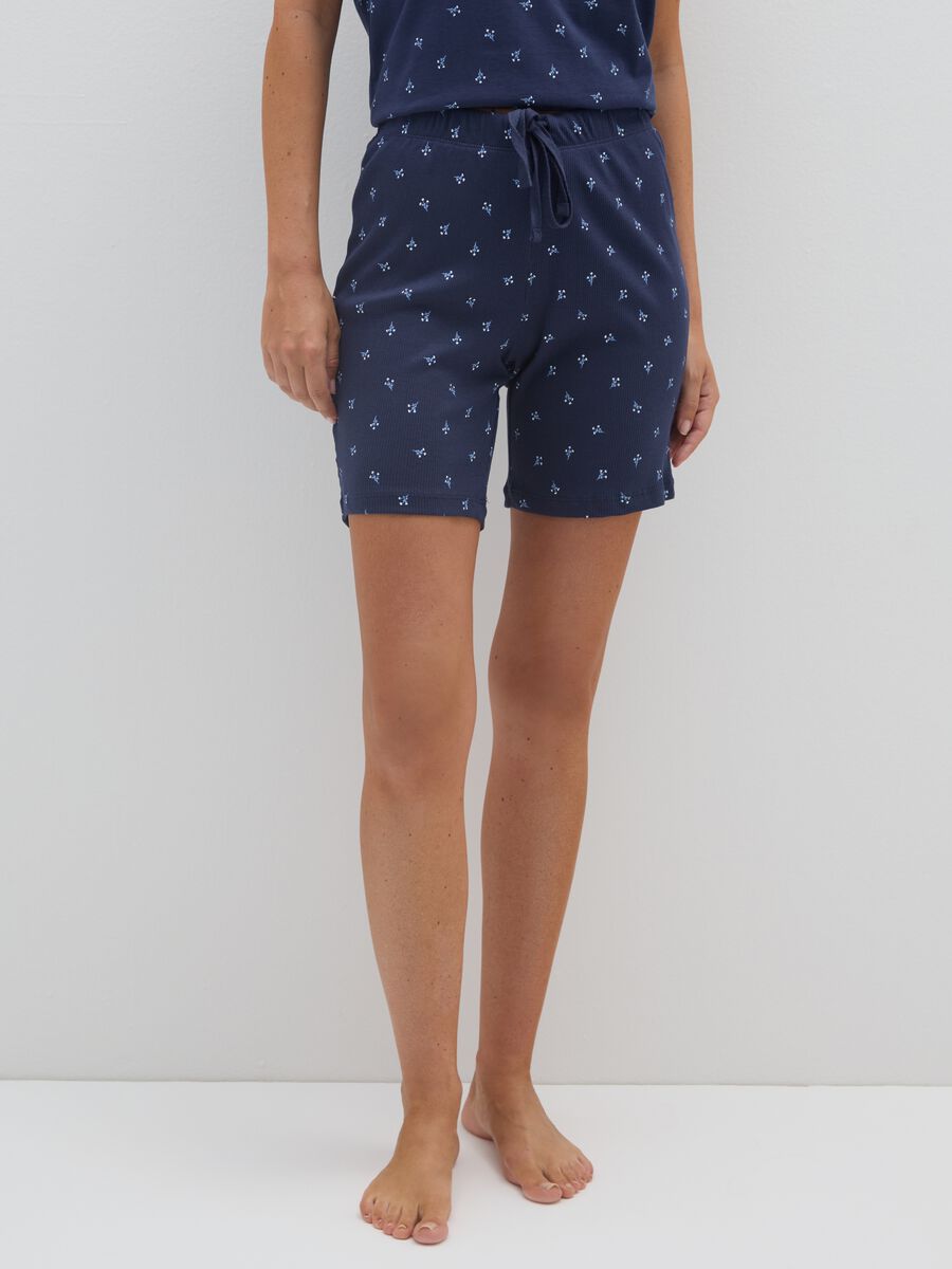 Blue pure cotton regular fit pyjamas_1