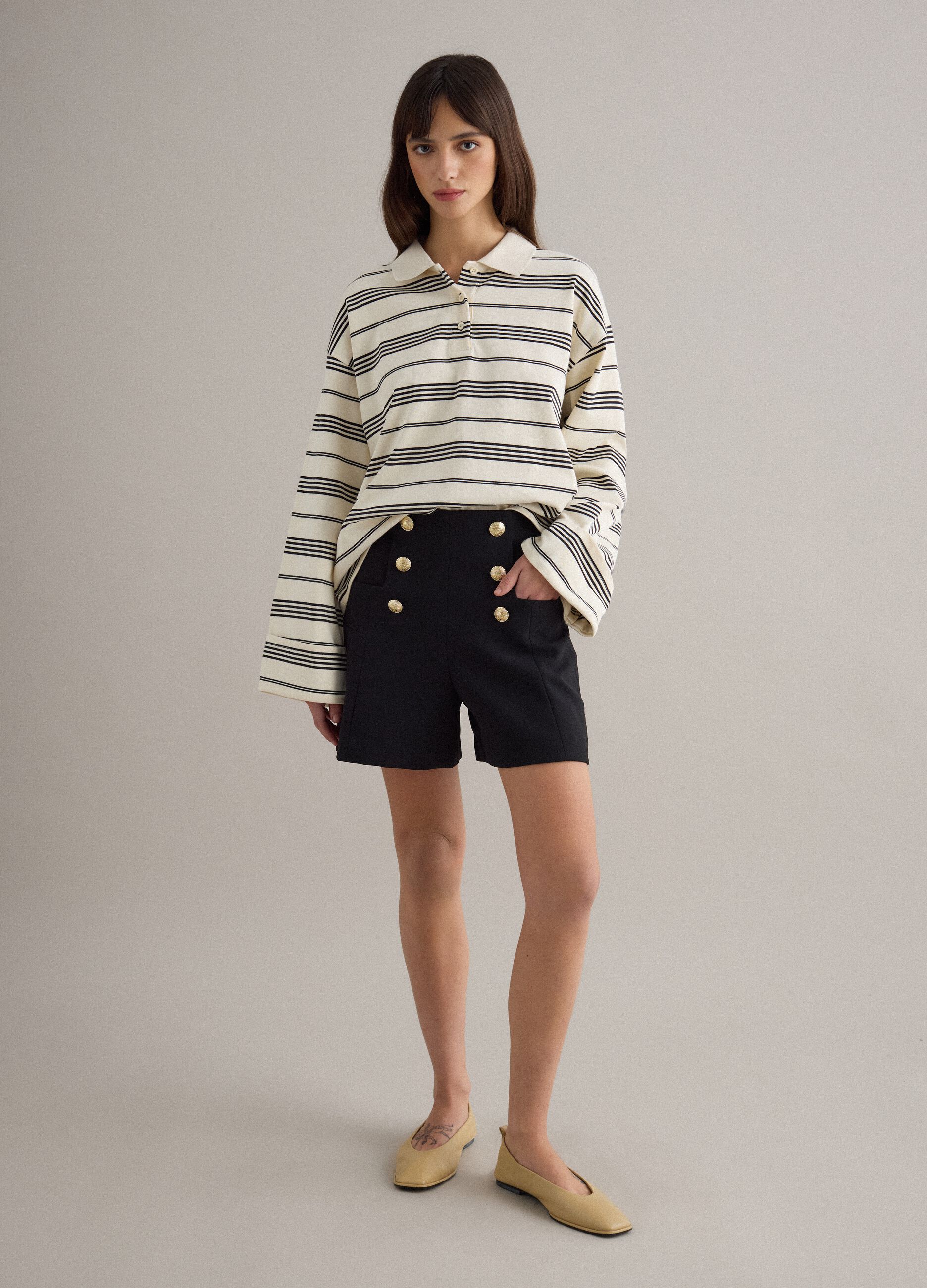 Regular fit multicolour striped pure cotton polo