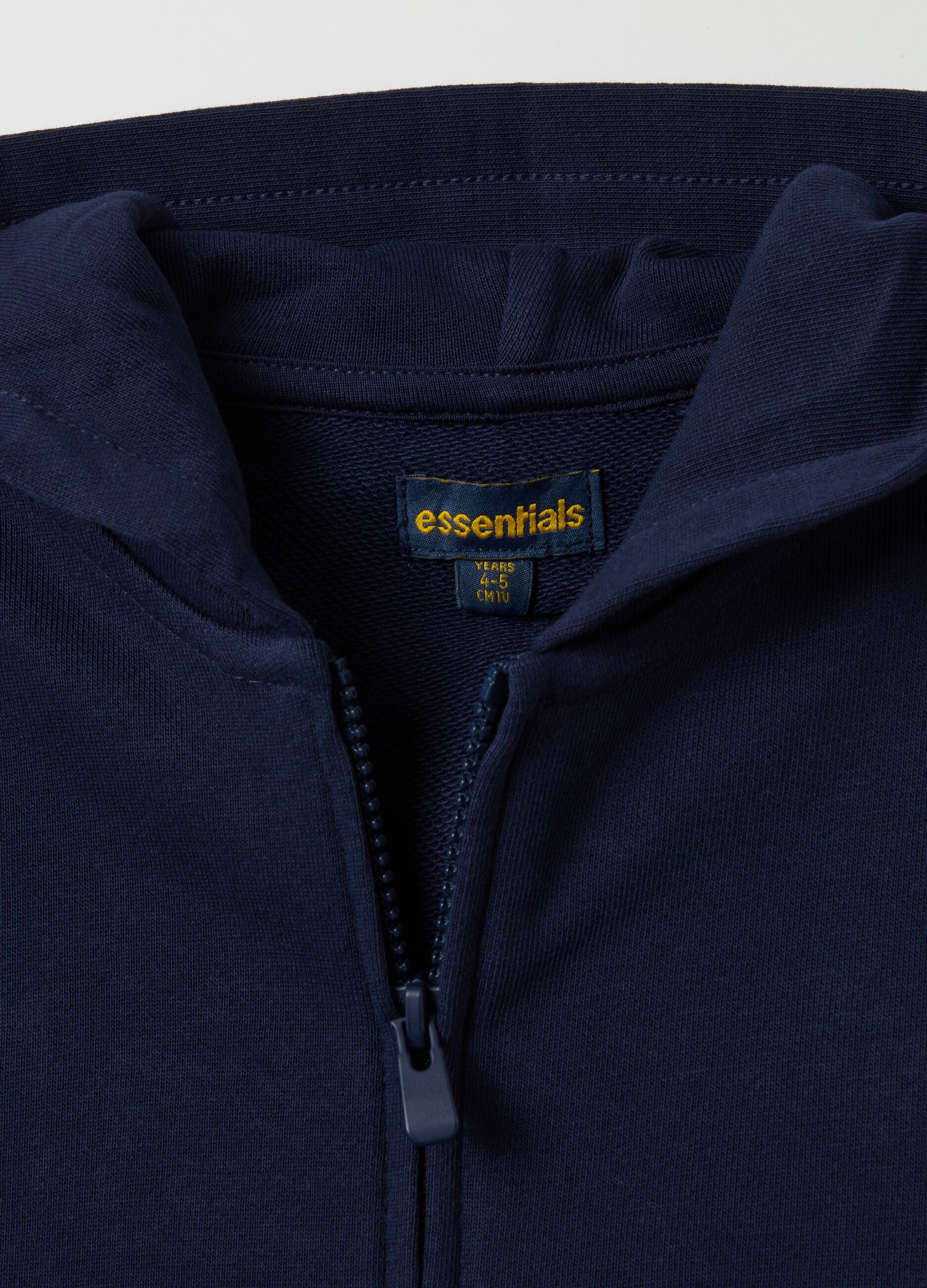 Full-zip in French Terry con cappuccio 