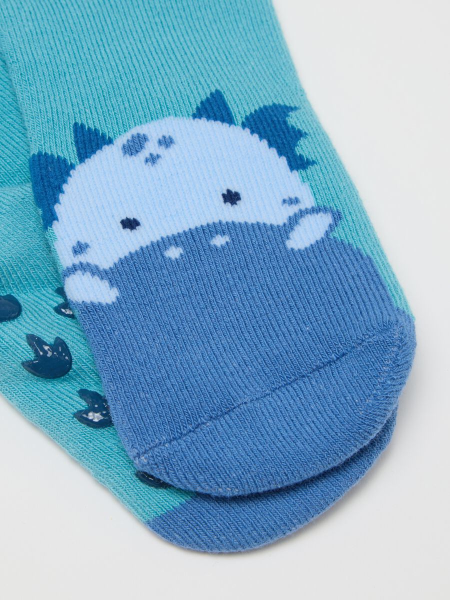 Children's blue multicoloured cotton socks_2