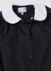Two-pack of girls&rsquo; black school aprons with white button-up collar_2