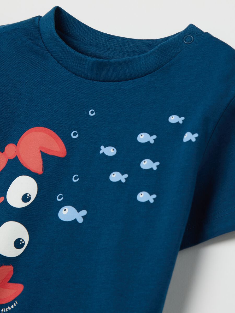 Blue and light blue pyjamas in cotton with sea motif print_2