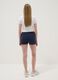 Girls&rsquo; regular-fit blue pure cotton shorts_2