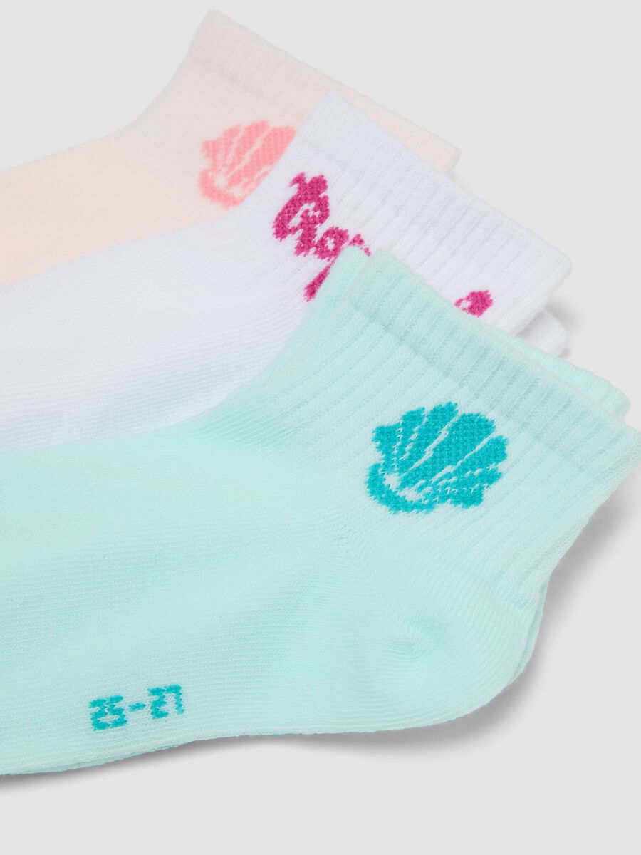 Girls&rsquo; multicolour stretch cotton-blend multipack socks_1