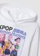 White 100% cotton hoodie with K-Pop Demon Hunters print_2