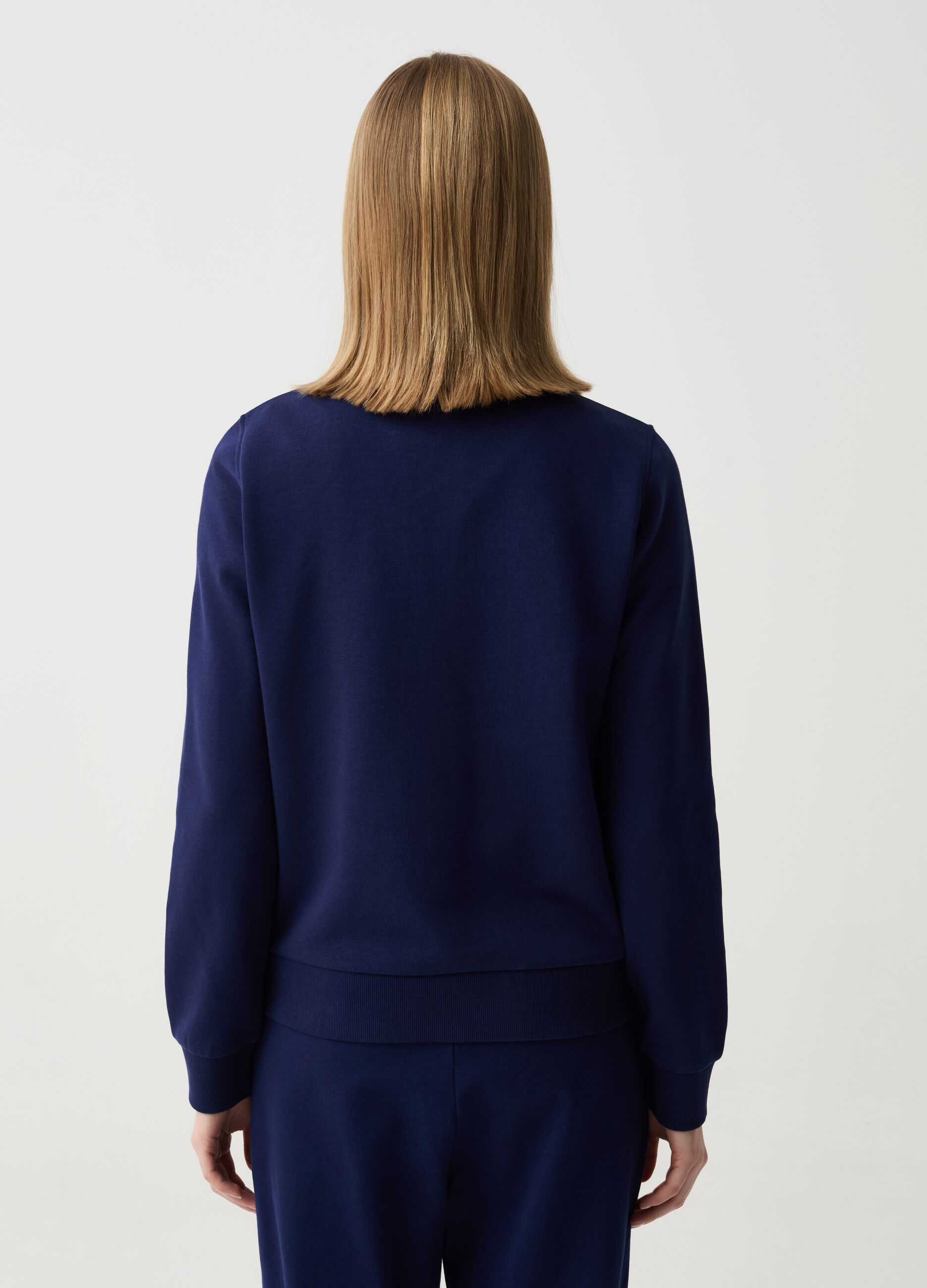 Full-zip Essential in felpa a collo alto