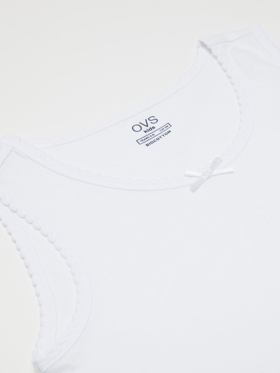 Two-pack vests in organic cotton with bow_3