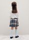 Girls' multicolour check skirt in stretchy flannel_1